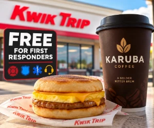 Free Breakfast Sandwich & Coffee Combo at Kwik Trip for First Responders Today!