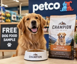 Free Champion Dog Food Sample at Petco on October 25