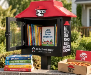 Free Pizza Hut Little Hut Library Packed With 25 New Books!