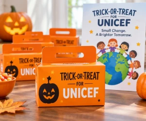Free Trick-or-Treat for UNICEF Boxes + Activity Poster